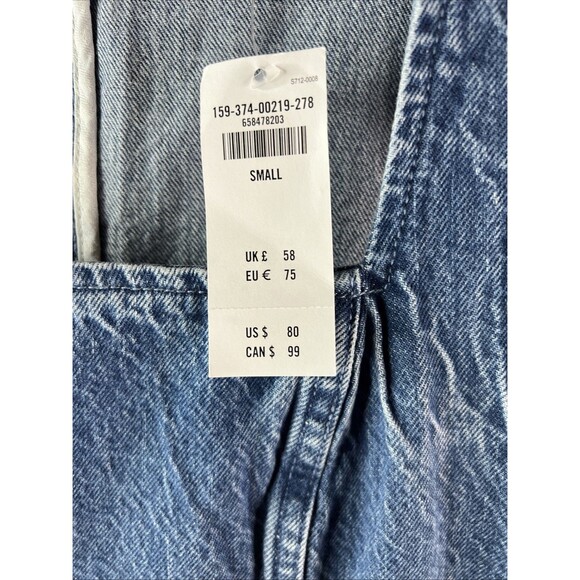 Abercrombie & Fitch Mila Denim Mini Dress Womens Small Blue Square Neck NWT - Picture 5 of 10